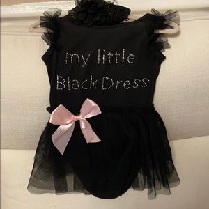 Baby girl dress and headband little black dress